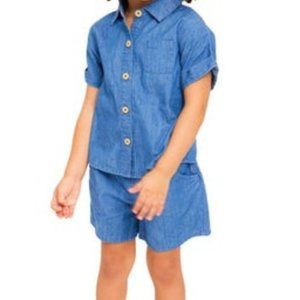 Wonder Nation Toddler Girls Elevated Shirt and Shorts Set, Sizes 12M-5T